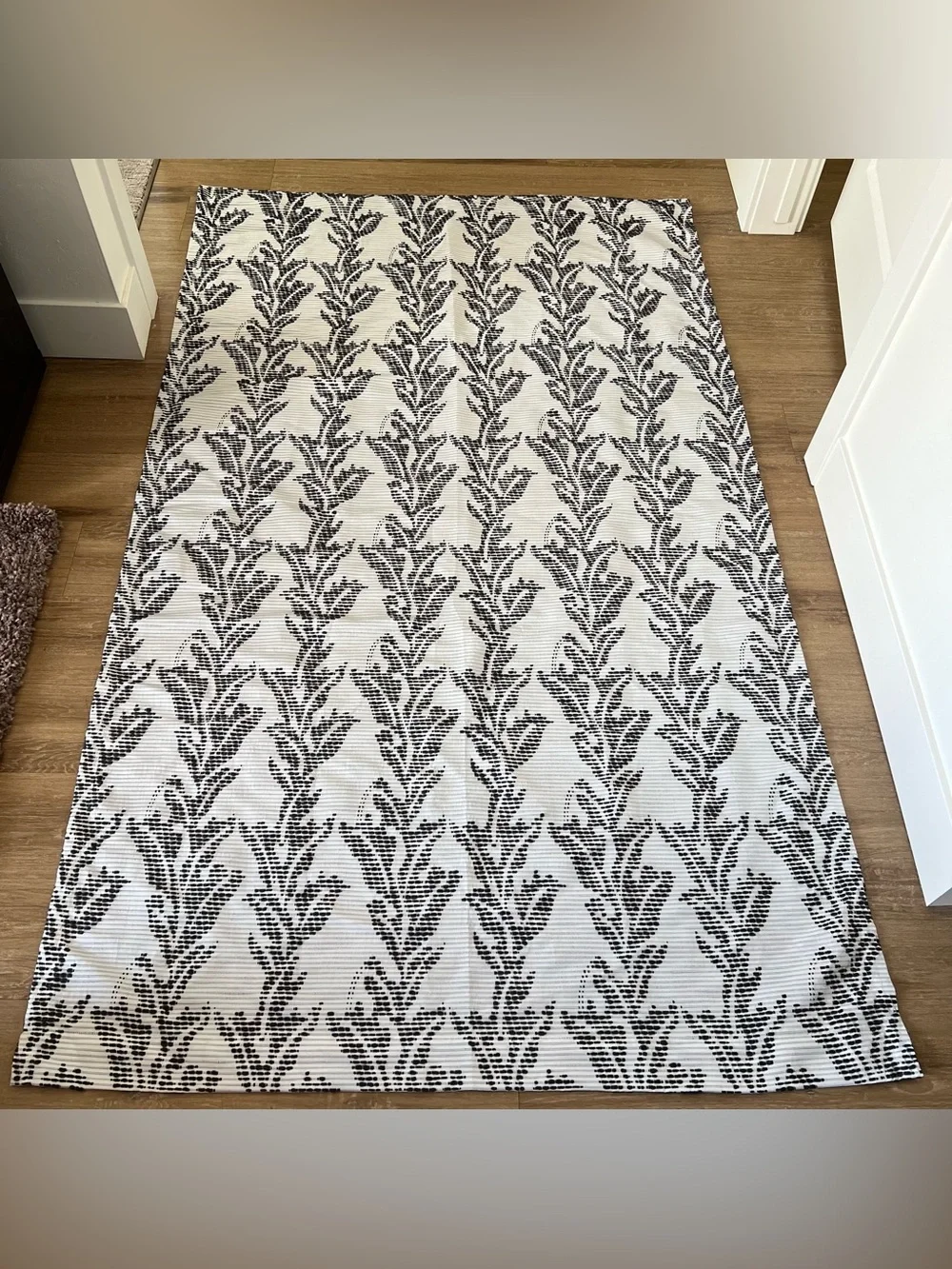 NWOT OpalHouse Jungalow Limu Leaf Slate Gray Curtain Panel 82”x50”